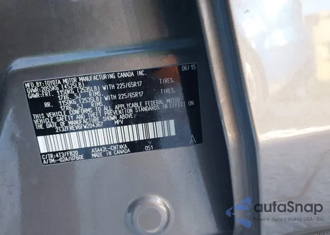 2015 Toyota Rav4 Le from USA, damaged, VIN 2T3ZFREV6FW204367